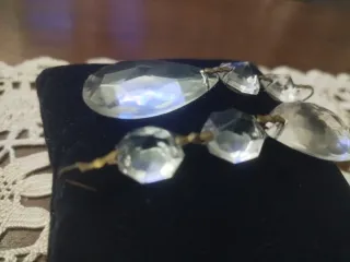 2 lágrimas  cristal  colgantes facetadas