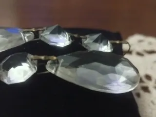 2 lágrimas  cristal  colgantes facetadas