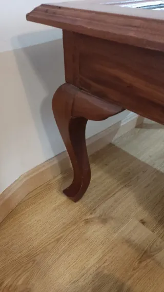 Mesa de centro madera y cristal. Venta en persona