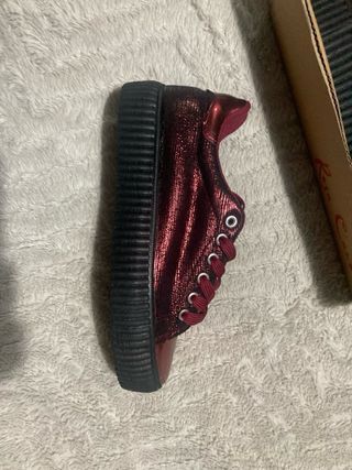 Zapatillas rojas y negras,39, del rosa cano