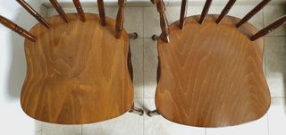 2 sedie in legno country vecchia America old river