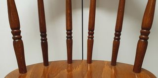 2 sedie in legno country vecchia America old river