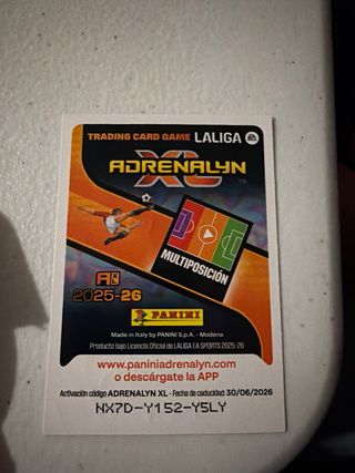card atómica adrenalyn recien comprada