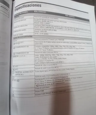 Televisor Sony Bravía 37"