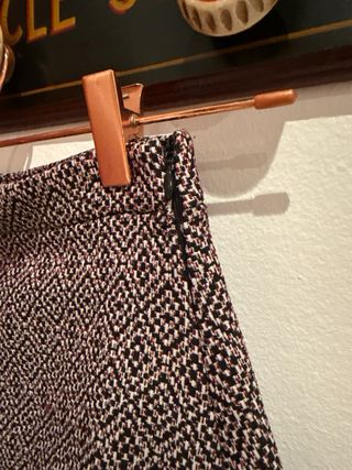 Falda Mango cheviot bajo flecos XS