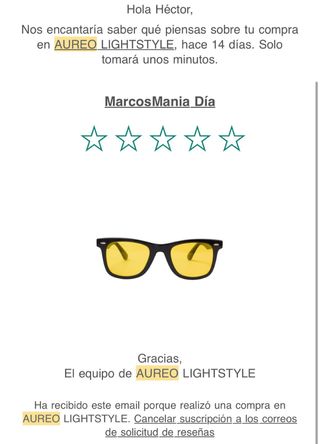 Gafas luz azul marca aureolightstyle “MARCOSMANIA”