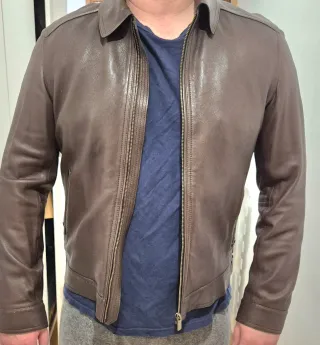 Cazadora piel Massimo Dutti