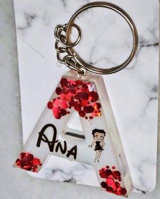 Llavero de letra personalizado betty boop