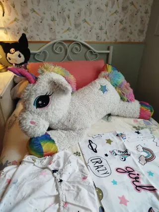Lote conjunto Sabanas peluche Unicornio