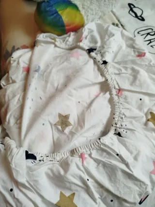 Lote conjunto Sabanas peluche Unicornio