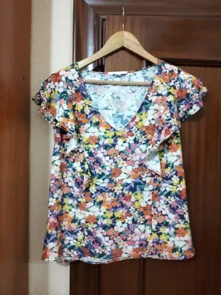 Blusa manga corta Springfield, talla M
