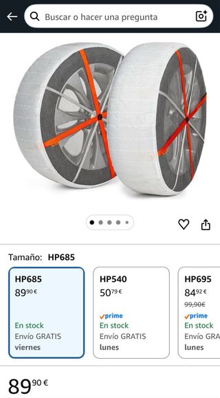 Cadenas AutoSock 685 nuevas sin estrenar.