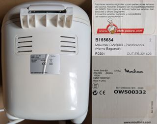 Panificadora Moulinex XXL OW5003