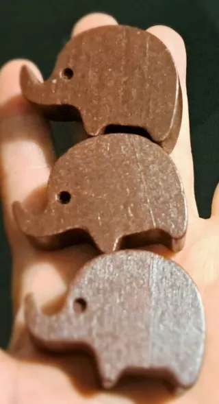 3 porta incensi elefanti in legno