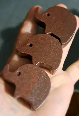 3 porta incensi elefanti in legno