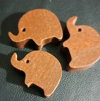 3 porta incensi elefanti in legno