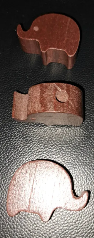 3 porta incensi elefanti in legno