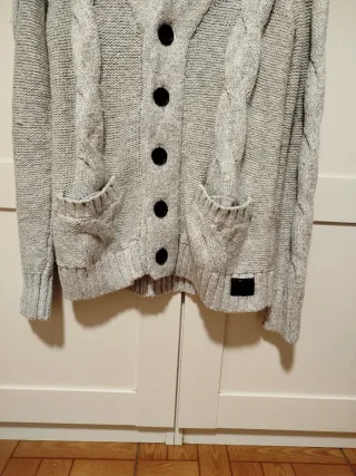 Cárdigan Hollister Caballero Gris Talla S