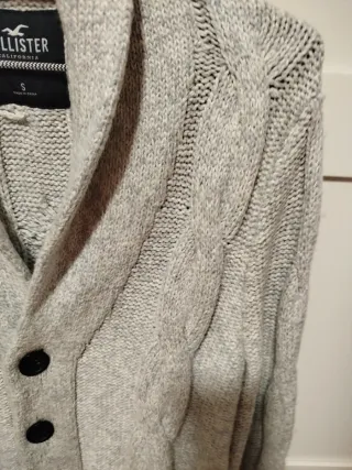 Cárdigan Hollister Caballero Gris Talla S