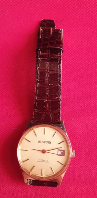 Reloj Duward Suizo 17 Rubis chapado Oro 10 Micras