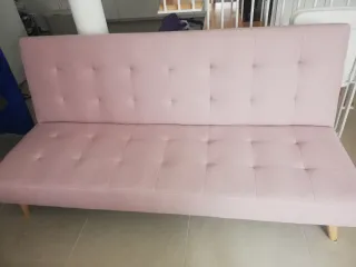 Sofá Cama Rosa Tapizado