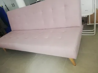 Sofá Cama Rosa Tapizado