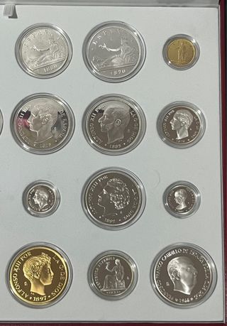 Replicas 24 monedas Historia de la peseta