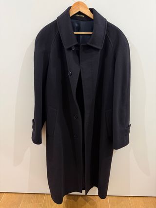 Abrigo largo lana y cashmere italiano