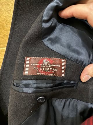 Abrigo largo lana y cashmere italiano