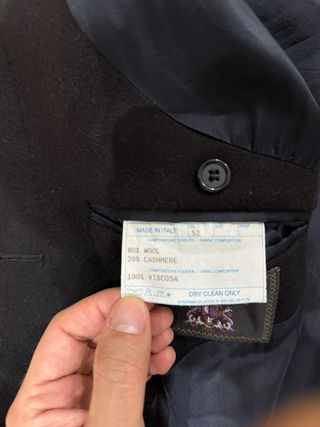 Abrigo largo lana y cashmere italiano