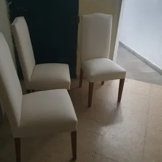 Sillas de comedor de tela