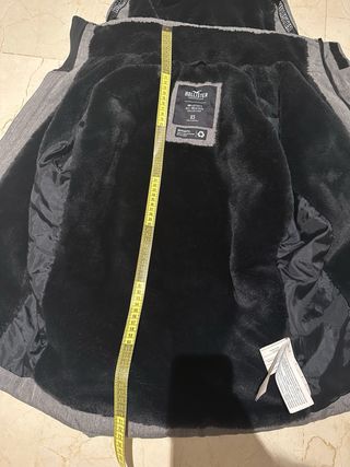 Abrigo Hollister Gris Talla XS