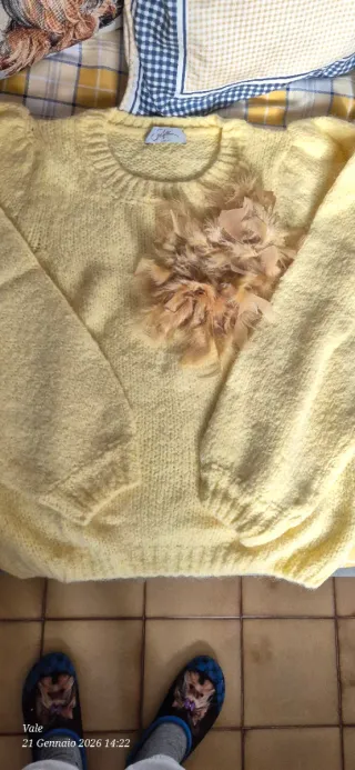 Maglione Donna Lana e Alpaca Giallo M