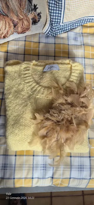 Maglione Donna Lana e Alpaca Giallo M