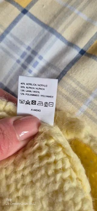 Maglione Donna Lana e Alpaca Giallo M