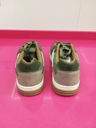 Zapatillas NYC Hombre Verde y Blanco