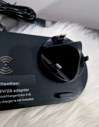 Carregador 3 em 1 Telemóvel/Smartwatch