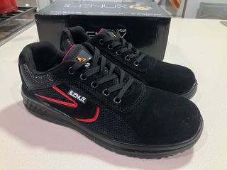 Zapatos de seguridad LENUX negros y rojos