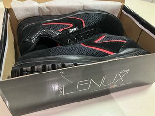 Zapatos de seguridad LENUX negros y rojos