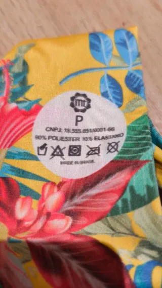 Bikini estampado bordado tropical talla S