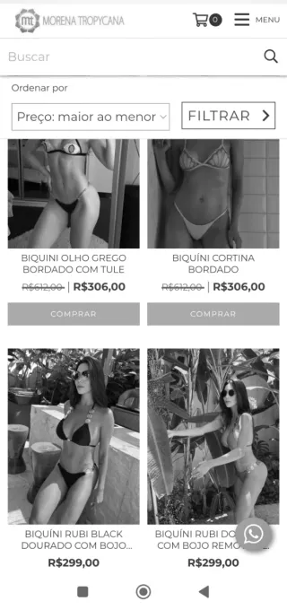 Bikini estampado bordado tropical talla S