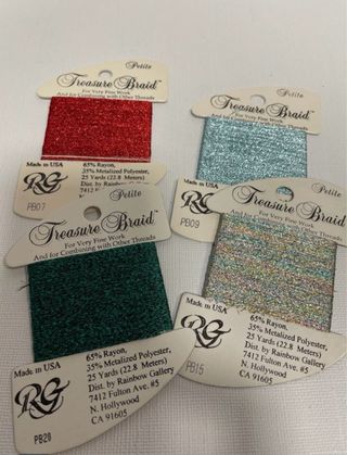 Lote 2….Hilos metalizados Rainbow Gallery.