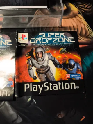 Super Dropzone manuale e flyer PS1