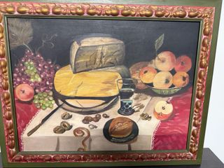 Cuadro Bodegón con Frutas y Queso