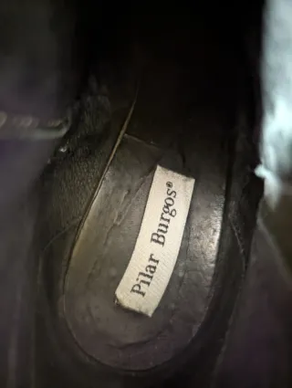 Botines piel  Pilar Burgos Blanco y Negro