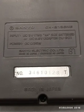 Calculadora Sanyo CX-8136NE Vintage (1978)