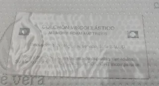 Colchón viscoelástico 135cm Aloe Vera