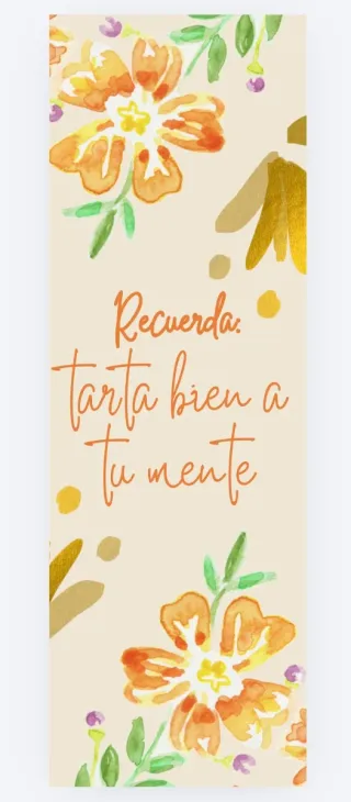 Marcapáginas flores