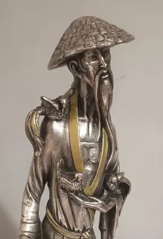 Scultura Saggio Orientale - Fieri - H 50 cm