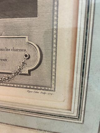 Grabado Francés La Visite Inattendue